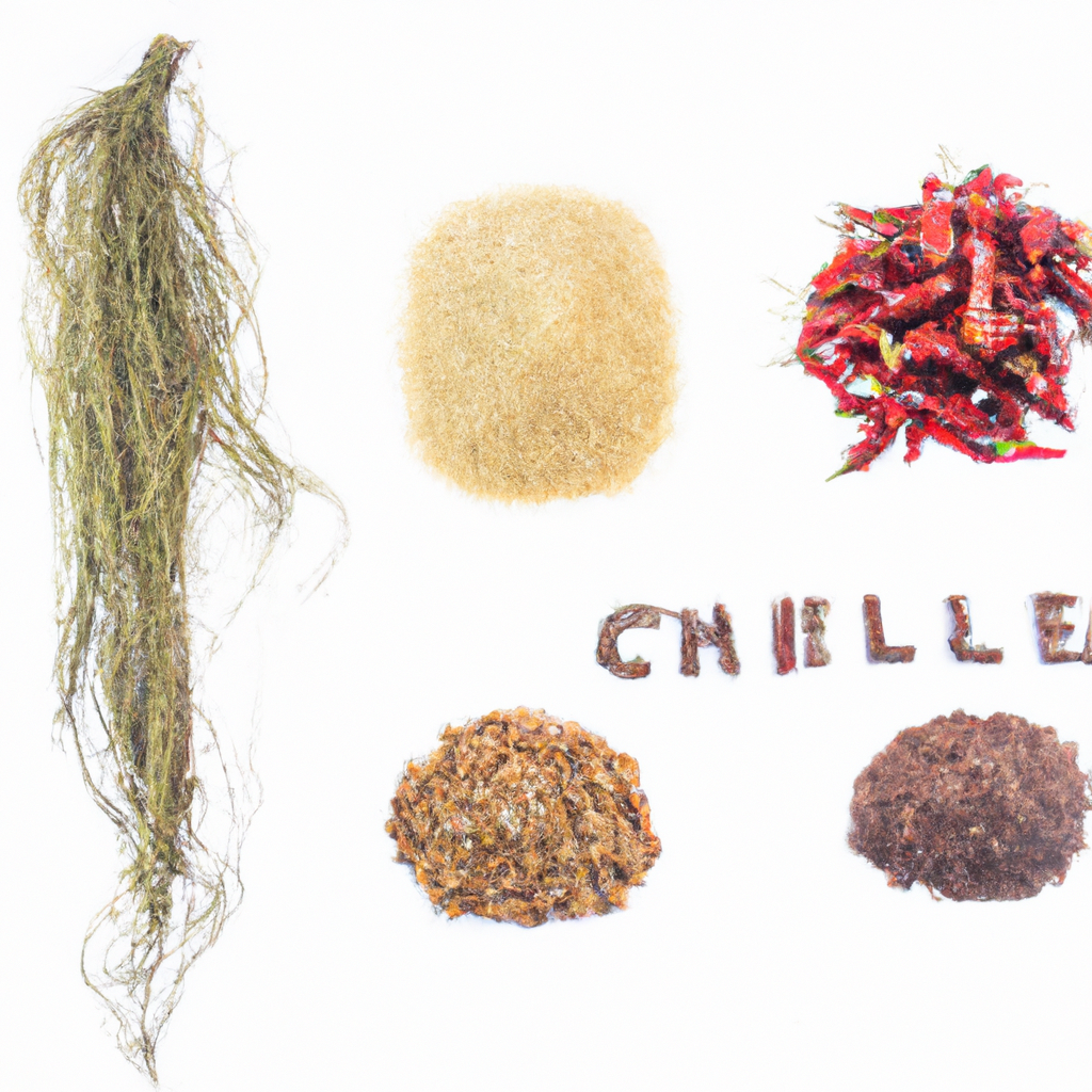 Mapa de Chile con ingredientes y regiones destacadas para tomate, queso y ají